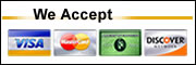 We Accept All Major Credit Cards